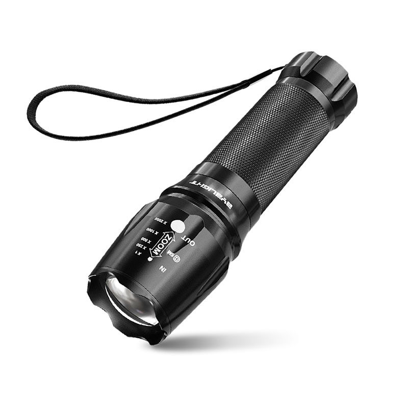 Tactical Flashlight, 800 Lumens BYBLIGHT Zoomable Flashlight, Rechargeable Cree Led Flashlight